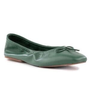 Seychelles Breathless Ballet Ballerina Flat Leather Shoe Green Size 11 $115